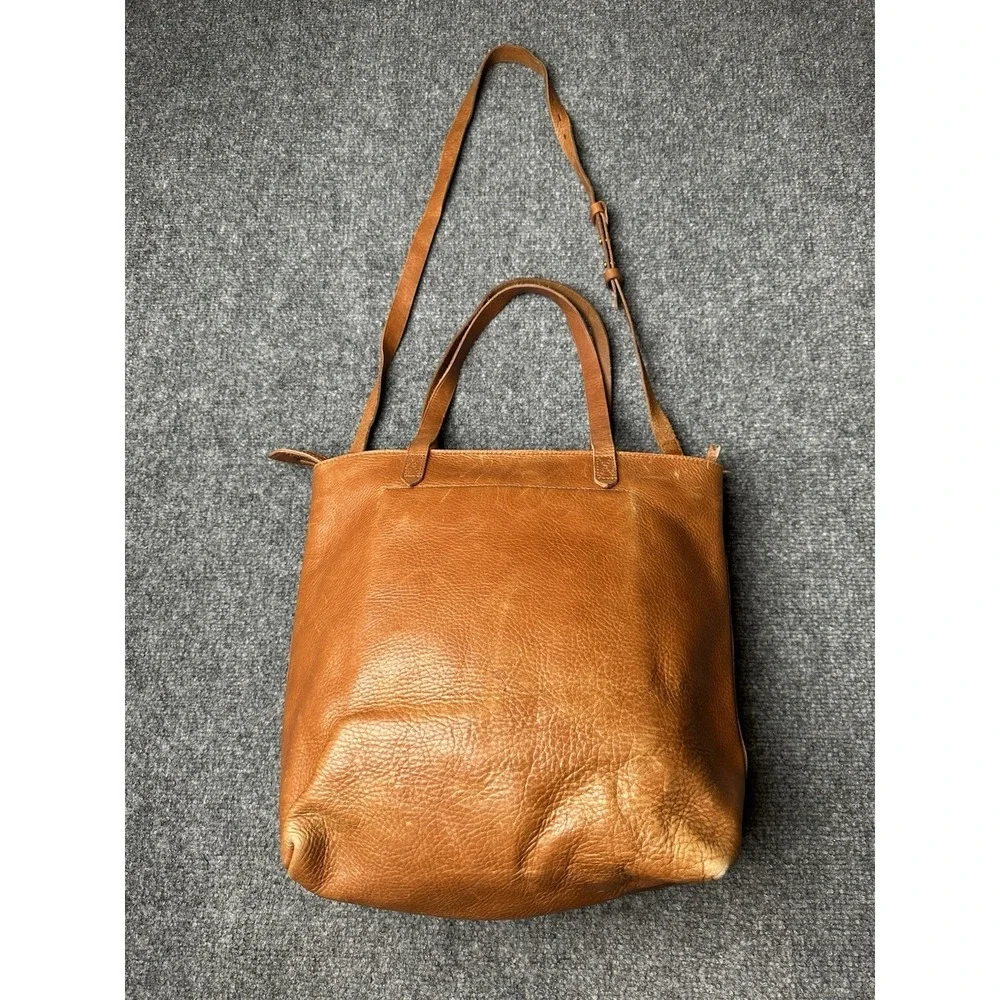 Womens Leather Madewell Brown Shoulder Tote Crossbody Bag, Size One Size - Picture 2 of 12